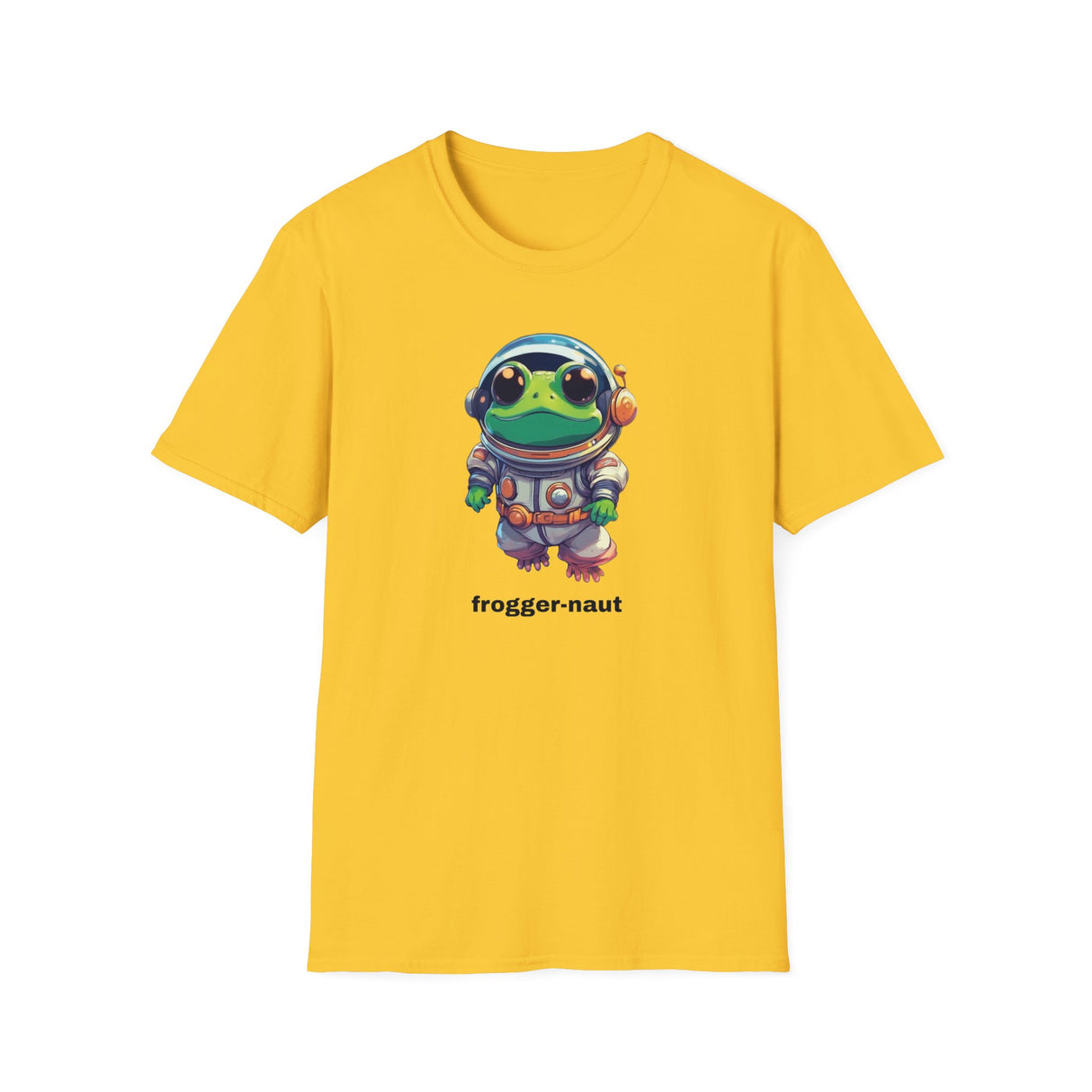 Cute Frog Astronaut, Unisex Softstyle T-Shirt, Froggernaut, Space Frog