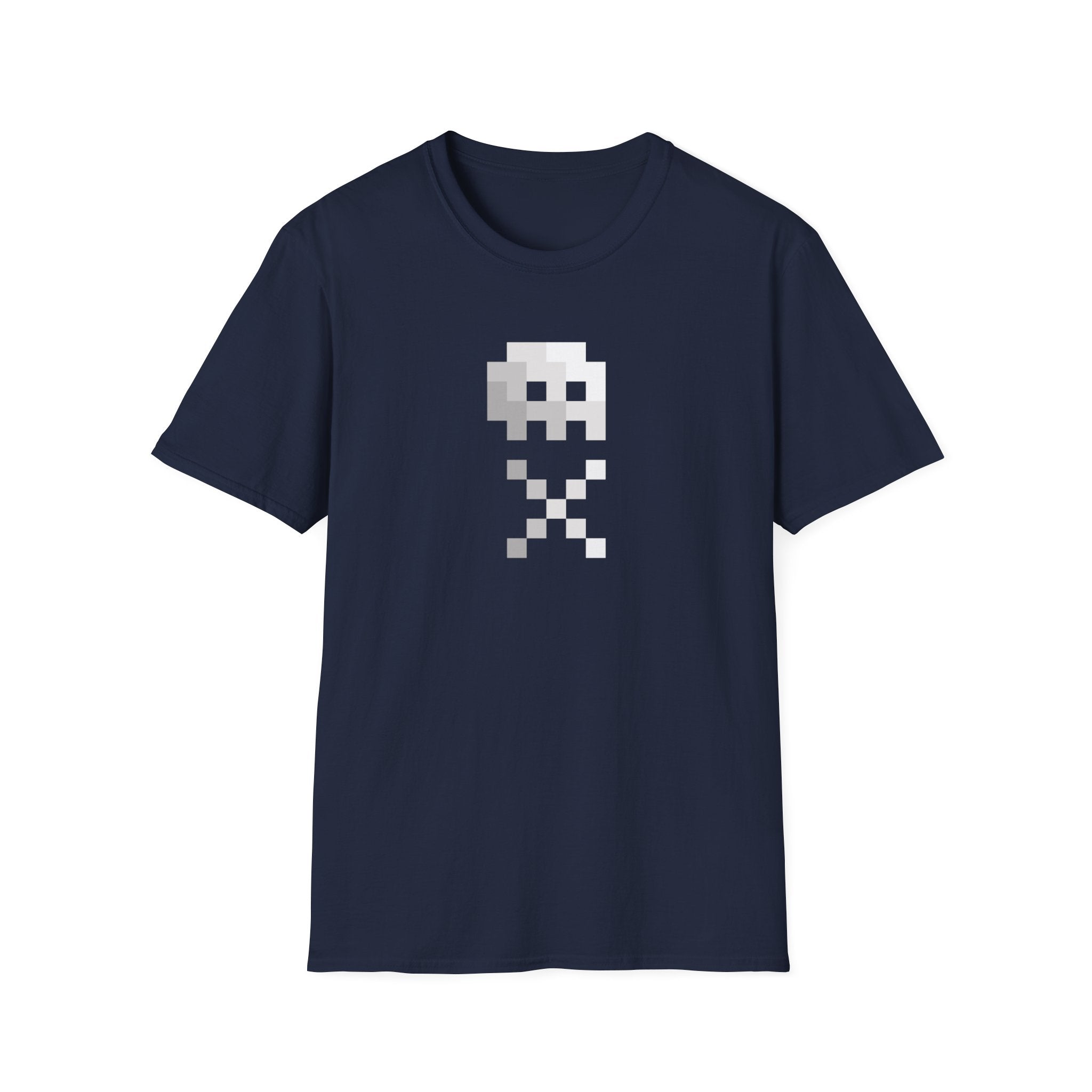 8-bit Pixel Skull & Crossbones T-shirt – Dead Lemon Design