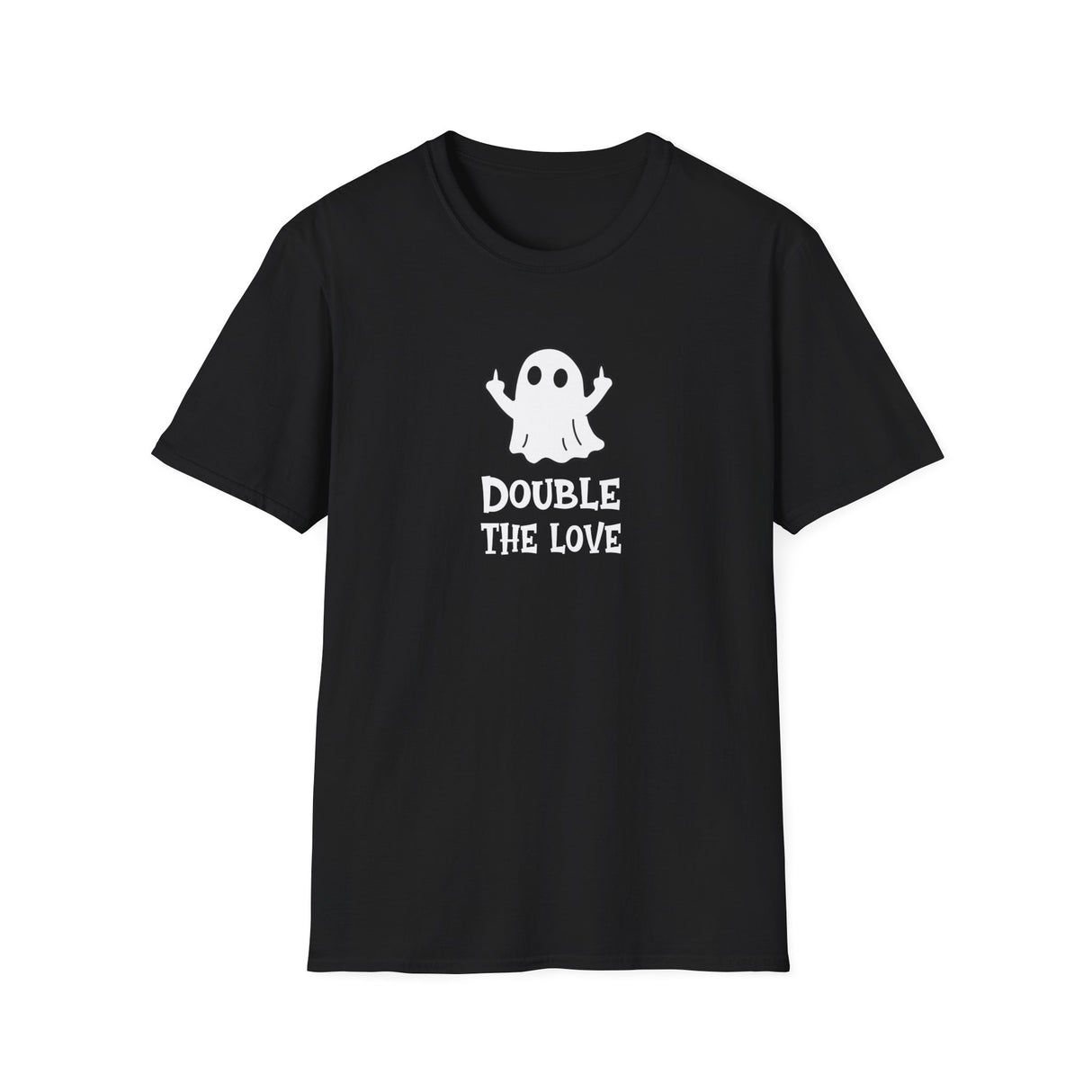 Ghost Halloween T-Shirt - Double Friendly Finger