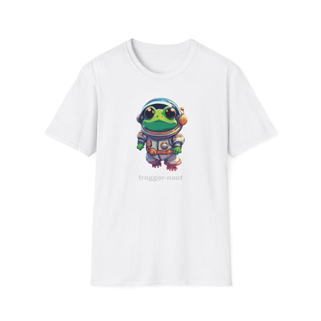 Cute Frog Astronaut, Unisex Softstyle T-Shirt, Froggernaut, Space Frog