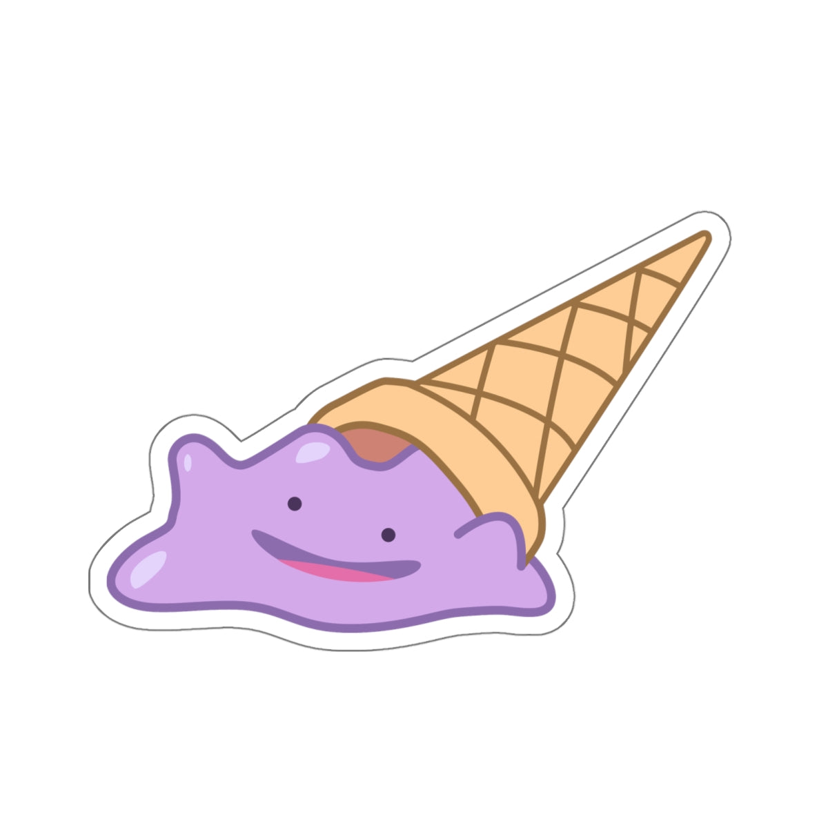 Melting Grape Ice Cream Sticker