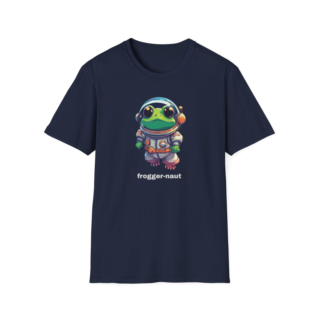 Cute Frog Astronaut, Unisex Softstyle T-Shirt, Froggernaut, Space Frog