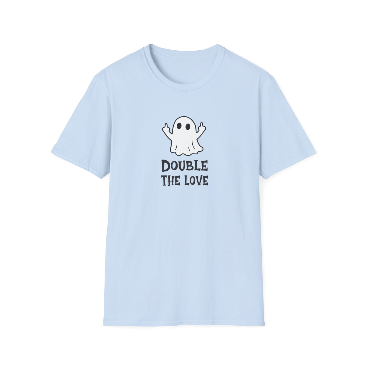 Ghost Halloween T-Shirt - Double Friendly Finger