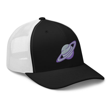 Saturn Embroidered Retro Trucker Hat