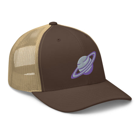 Saturn Embroidered Retro Trucker Hat