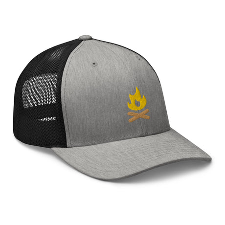 Embroidered Campfire Retro Trucker Cap