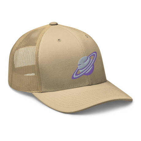 Saturn Embroidered Retro Trucker Hat