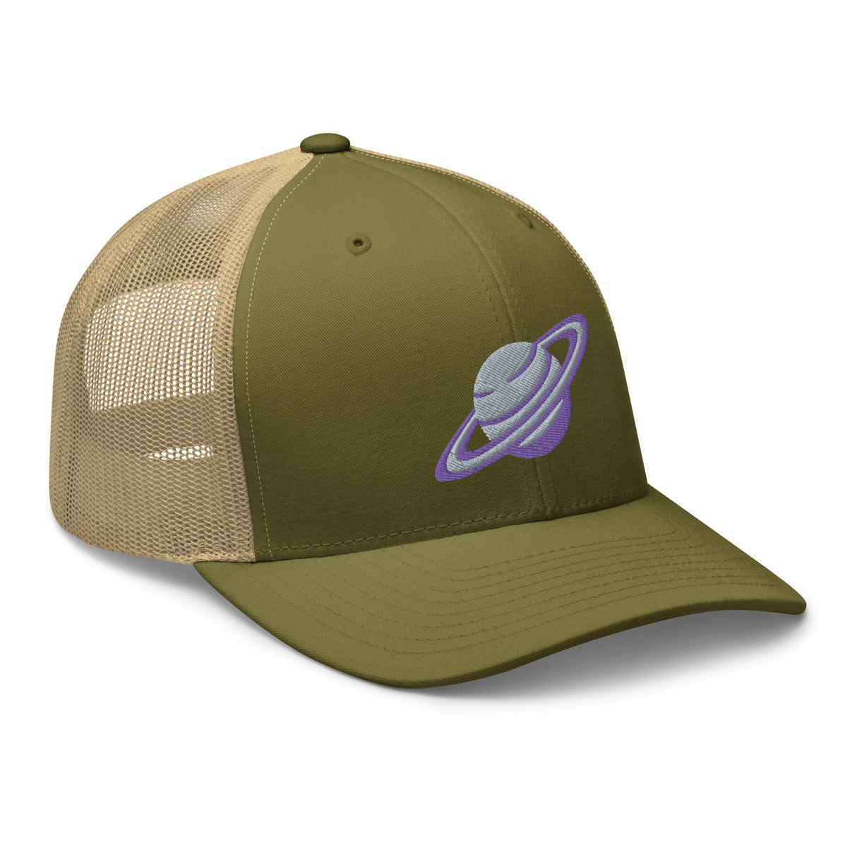 Saturn Embroidered Retro Trucker Hat