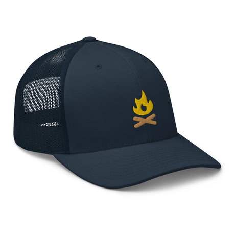 Embroidered Campfire Retro Trucker Cap