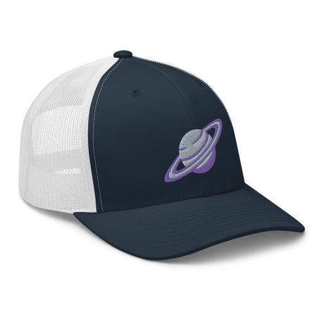 Saturn Embroidered Retro Trucker Hat