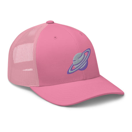 Saturn Embroidered Retro Trucker Hat